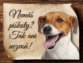 Cedulka Jack Russell teriér - Piškoty/CP068