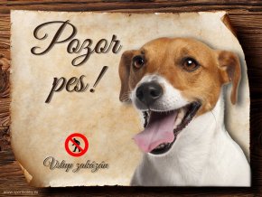 Cedulka Jack Russell teriér - Pozor pes zákaz/CP070