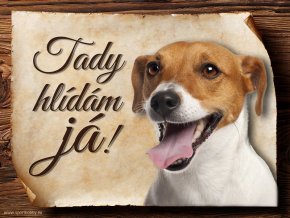 Cedulka Jack Russell teriér - Tady hlídám já/CP066