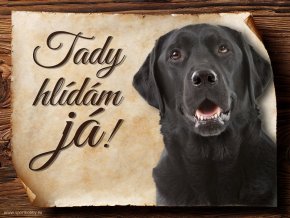 Cedulka Labradorský retrívr - Tady hlídám já!/CP307