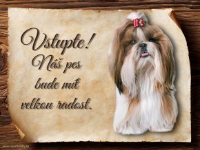 Cedulka Shih-tzu - Vstupte/CP568