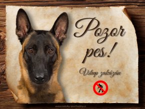 769 Cedulka Belgický ovčák Malinois