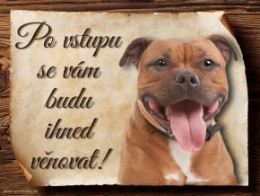 822 Cedulka Stafordšírský bullterier