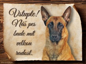 1068 Cedulka Belgický ovčák Malinois