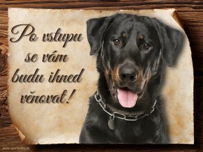 Cedulka Beauceron - Po vstupu .../CP505