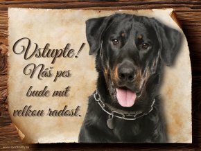 Cedulka Beauceron - Vstupte/CP507