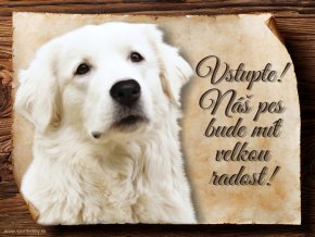 Cedulka Slovenský čuvač - Vstupte/CP1462