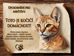 CZ032 Cedulka Kočka Chausie