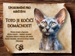 CZ035 Cedulka Kočka Lykoi