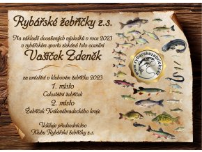 Deska rybářská 2023 Žebříčky hotovo