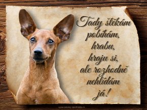 1495 Cedulka Německý trpasličí pinč