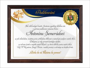 Hasičská plaketaPoděkování 6087