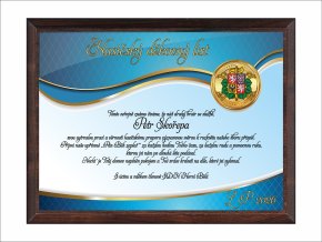 Hasičská plaketaPoděkování 6086