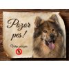 Cedulka Eurasier II - Pozor pes zákaz/CP555