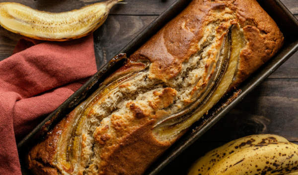 Celozrnný banánový chlebík s madagaskarskou čokoládou