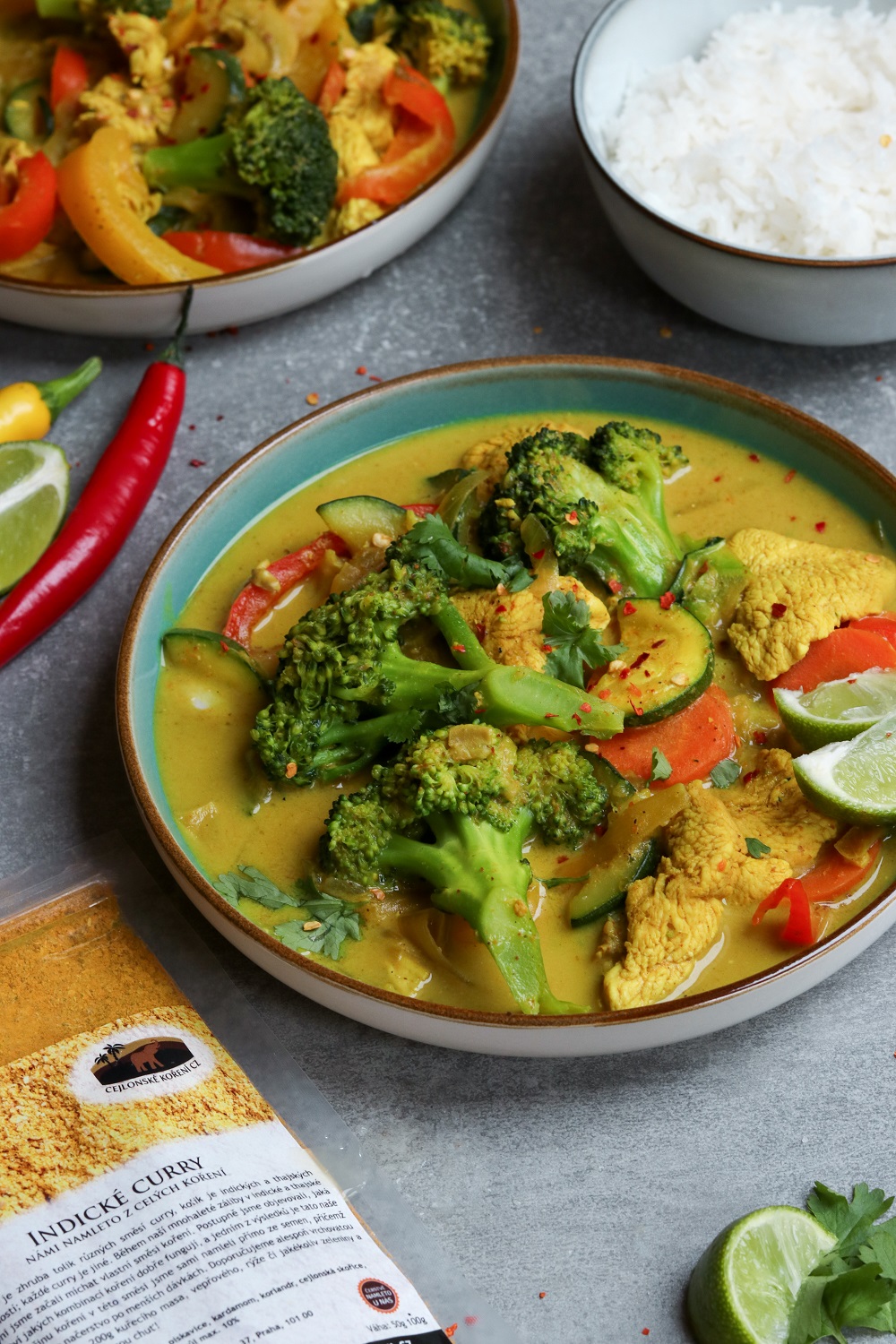 Indické curry s misó