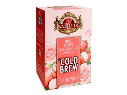 Basilur Cold Brew Rose Lychee, ledový čaj, růže, liči