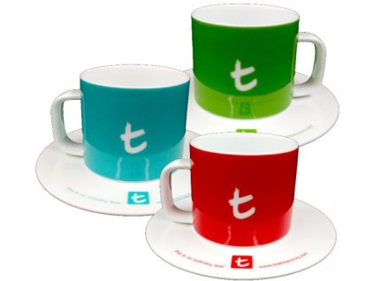 Šálek a podšálek porcelánový, t-Series