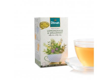 Dilmah Lemongrass & Spearmint, zelený rooibos, citrónová tráva a máta (expirace 9/22)