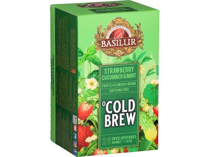 Basilur Cold Brew Strawberry Cucumber & Mint, jahoda, okurka, máta