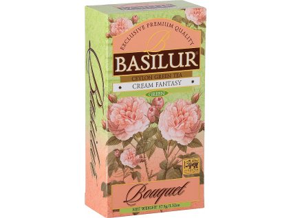 Basilur Bouquet Cream Fantasy, zelený čaj, jahody, vanilka