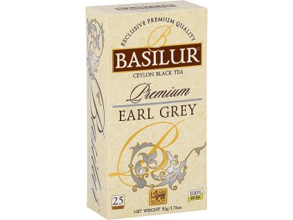 Basilur Premium Earl Grey, černý čaj, bergamot