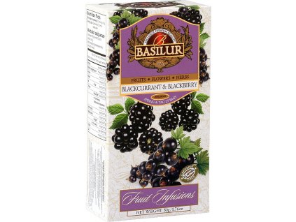 Basilur Fruit Infusions Blackcurrant & Blackberry, černý rybíz, ostružina