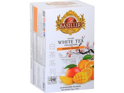 Čaj Basilur White Tea Mango Orange, bílý čaj, mango a pomeranč