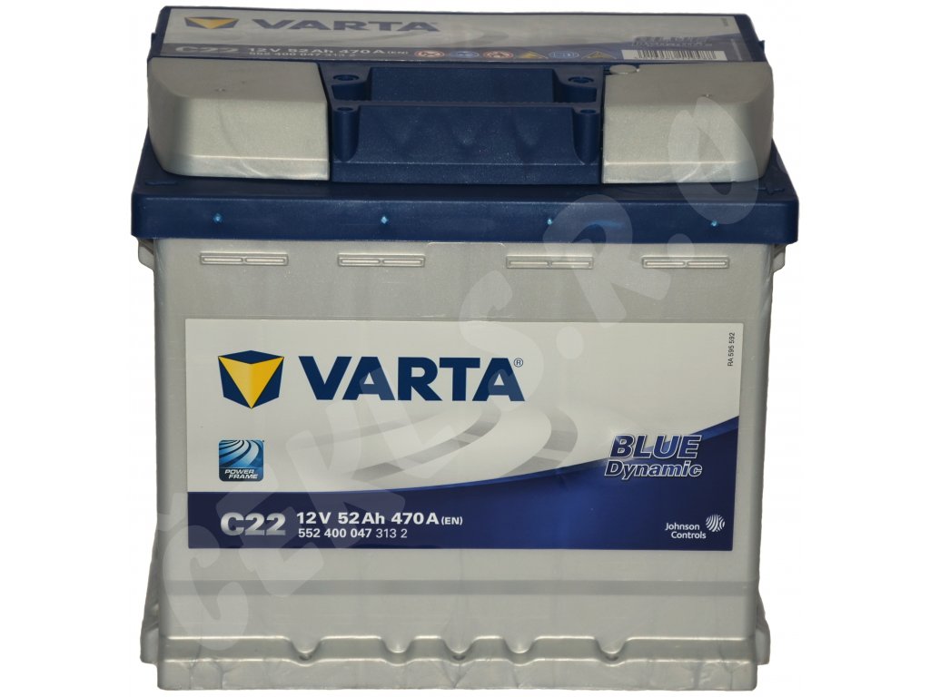 Autobaterie VARTA Blue dynamic 52Ah , C22 - Autobaterie ČEKL