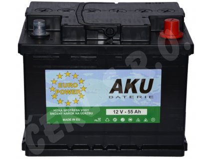 Autobaterie EURO POWER 55Ah, 12V
