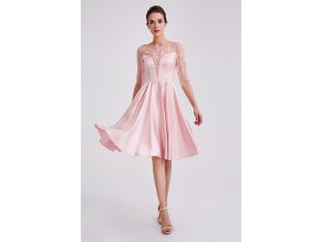 Krátké růžové společenské šaty č. 190001