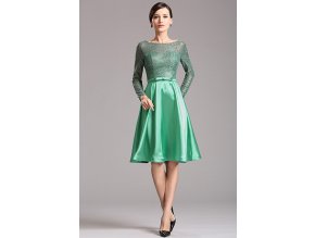 Krátké zelené společenské šaty č. 190013