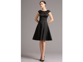 Krátké černé společenské šaty č. 190015