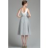 Krátké šedo-bílé společenské šaty č. 180028