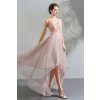 Šaty růžové s asymetrickou sukní č. 190079