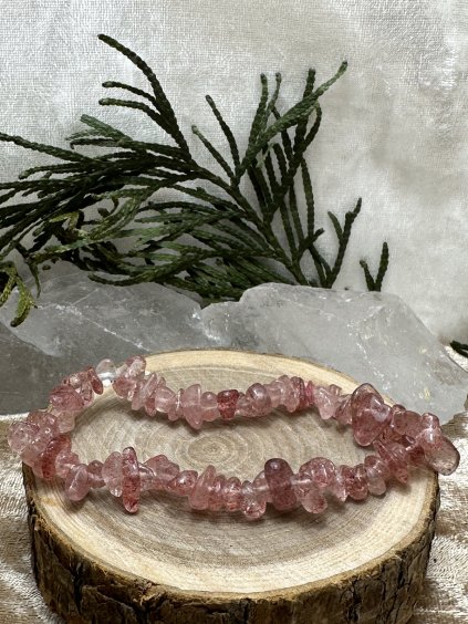 Náramek  jahodový křemen