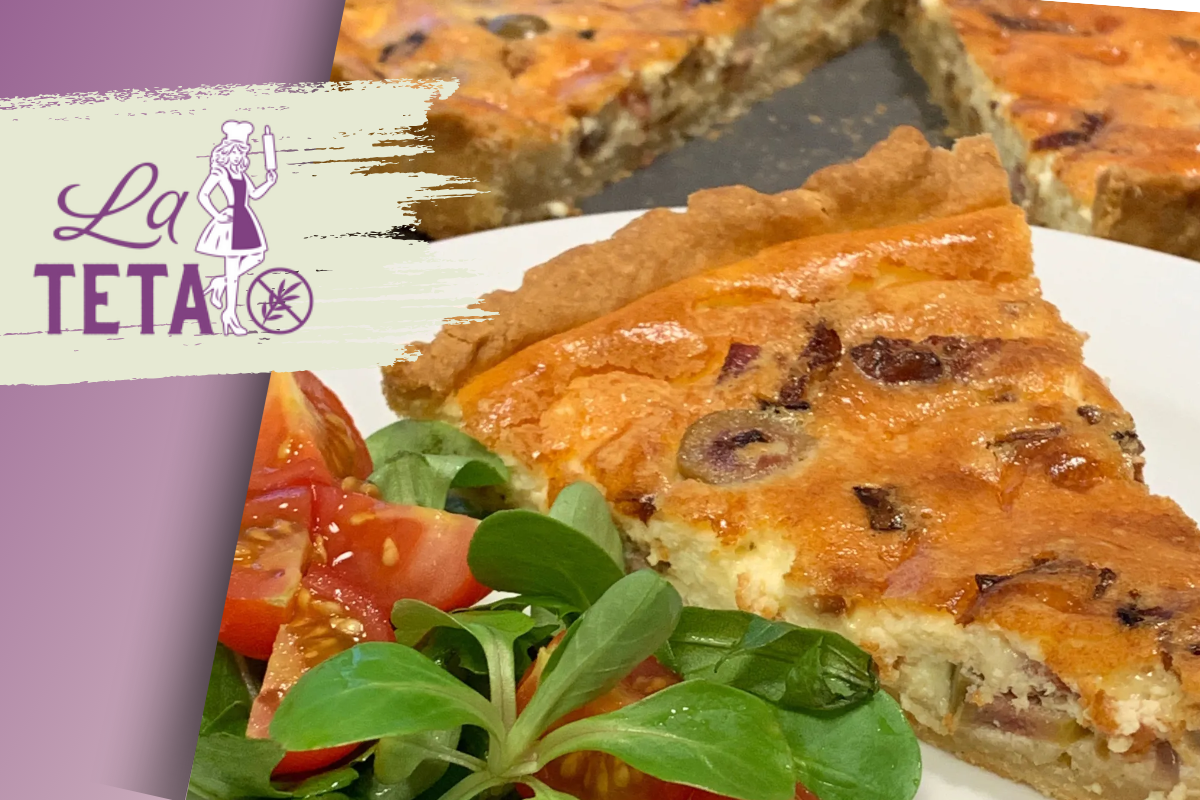La Teta: Bezlepkový quiche se slaninou, cibulí a olivami