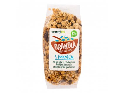 Country Life Granola Křupavé musli s kokosem 350g BIO