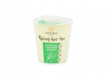 Rýžový kus kus s omáčkou s medvědím česnekem bez lepku, mléka a vajec Natural 85g