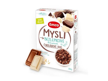 mysli krupave cokoladove duo 340g emco bez lepku