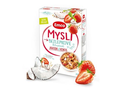 mysli krupave jahoda kokos 340g emco bez lepku