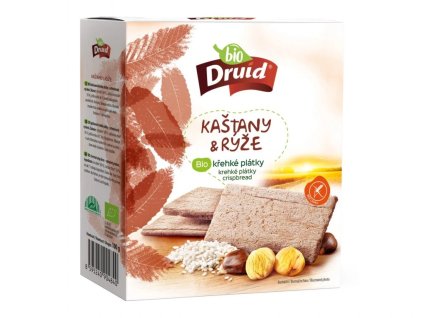 druid bio krehke platky kastany a ryze 100 g