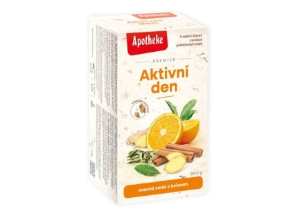 apotheke caj aktivni den ovocna smes s korenim 20x2g