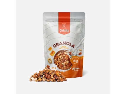 grizly granola oriskova s medem 450 g