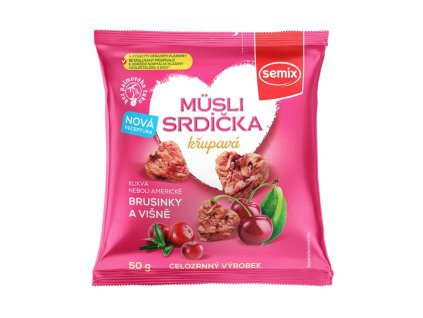 semix musli srdicka s brusinkou a visni 50 g