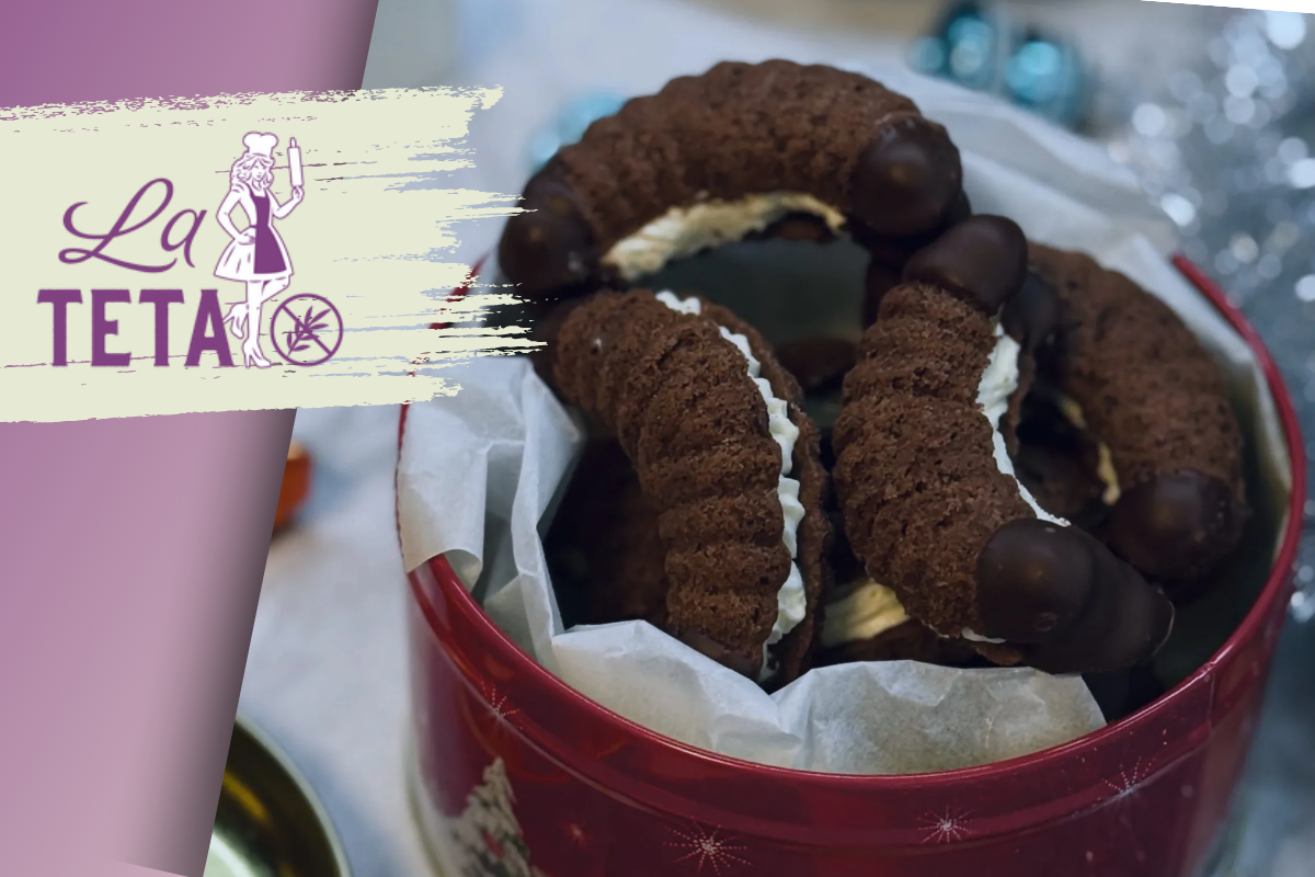 La Teta: Bezlepkové kakaové rožteky s orechmi a krémom