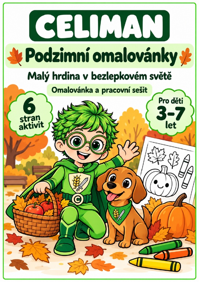 Podzimní omalovánky – přední obálka CELIMAN