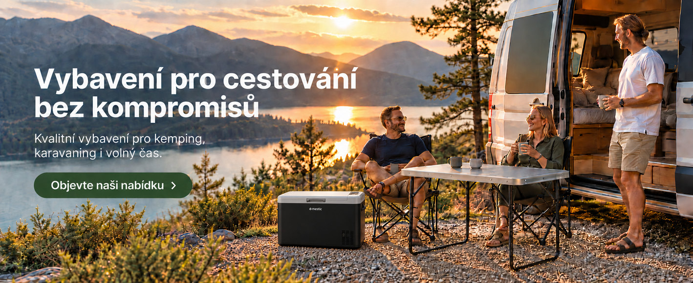 Kempování a cestování obytným vozem v přírodě