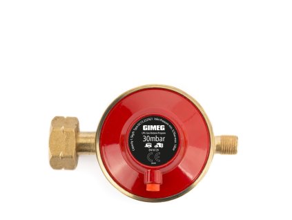 Regulátor tlaku plynu s tlakovou pojistkou Gimeg 30MBar Kombi se závitem 1/4" papírová krabička
