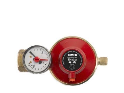 909 regulator tlaku plynu s barometrem a tlakovou pojistkou gimeg 30 mbar kombi se zavitem 1 4
